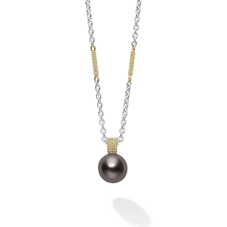 Luna Tahitian Black Pearl Pendant Necklace