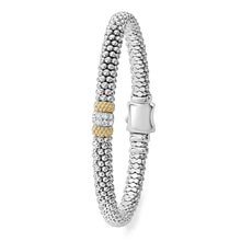 Load image into Gallery viewer, SS/18K Caviar Lux Diamond Single 6mm Rope Bracelet

