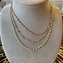 Load image into Gallery viewer, 16" Beaded Enamel Chain Necklace