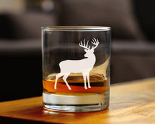 Load image into Gallery viewer, Deer Silhouette Whiskey Rocks Glass - 10 oz.