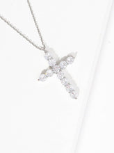 Load image into Gallery viewer, Gold Moissanite Cross Necklace