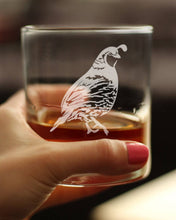 Load image into Gallery viewer, Quail Whiskey Rocks Glass - 10 oz.