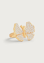 Load image into Gallery viewer, Butterfly Pink Pave Ring