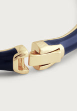 Load image into Gallery viewer, Bamboo Atlantic Navy Blue Enamel Hinged Bangle