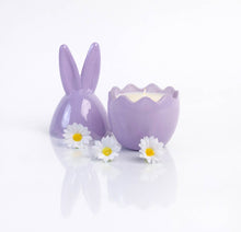 Load image into Gallery viewer, Medium Lilac Bunny Glass Candle