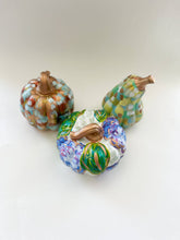 Load image into Gallery viewer, Blue Hydrangea Floral Pumpkin