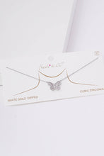 Load image into Gallery viewer, Gold Cubic Filled Butterfly Necklace