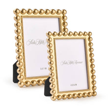 Load image into Gallery viewer, 5 x 7 Gold Beaded City Chic Picture Frame