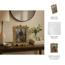 Load image into Gallery viewer, Photo Frame - Gold Polyresin Butterfly in Bloom 5x7 in.