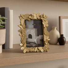 Load image into Gallery viewer, Photo Frame - Gold Resin Butterflies Border, 4x6 in.