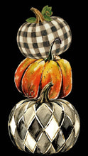 Load image into Gallery viewer, Large Designer Harlequin Pumpkin Door Hanger