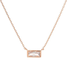 Load image into Gallery viewer, Gold Plated Baguette Necklace