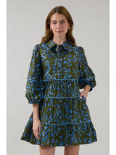 Load image into Gallery viewer, Retra Collared Tiered Mini Dress