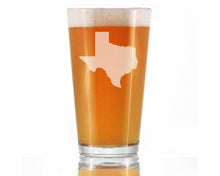 Load image into Gallery viewer, State of Texas Pint Glass for Beer - 16 oz.