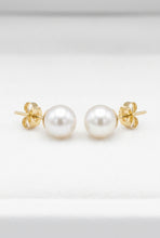 Load image into Gallery viewer, 14K Yellow Gold 6-7 mm Akoya Pearl Stud Earring