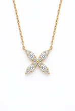 Load image into Gallery viewer, 14K Yellow Gold Diamond "X" Necklace, 0.50 cts