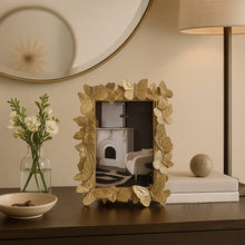 Load image into Gallery viewer, Photo Frame - Gold Resin Butterflies Border, 4x6 in.