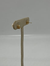 Load image into Gallery viewer, 14K Yellow Gold Fresh Water Pearl With Diamond Halo Stud Earring