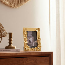 Load image into Gallery viewer, Gold Resin Boho Spring Time Photo Frame, 4x6 inches