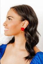 Load image into Gallery viewer, Kaelyn Pearlized Red Earrings