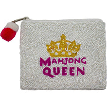 Load image into Gallery viewer, Mahjong Queen Beaded Coin Pouch