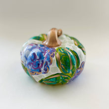 Load image into Gallery viewer, Blue Hydrangea Floral Pumpkin