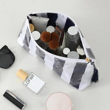 Load image into Gallery viewer, Travel Stripe Cosmetic Makeup Pouch Bag