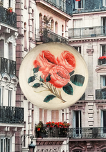 Load image into Gallery viewer, Three French Roses French Crystal Dome Paperweight