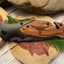 Load image into Gallery viewer, Longhorn Silhouette Pocket Knife