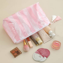 Load image into Gallery viewer, Travel Stripe Cosmetic Makeup Pouch Bag