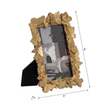 Load image into Gallery viewer, Photo Frame - Gold Resin Butterflies Border, 4x6 in.