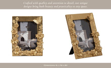 Load image into Gallery viewer, Gold Resin Boho Spring Time Photo Frame, 4x6 inches
