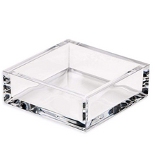 Load image into Gallery viewer, Clear glass square box on a white background