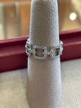 Load image into Gallery viewer, 18K White Gold Diamond Link Band