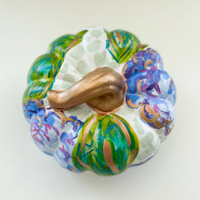 Load image into Gallery viewer, Blue Hydrangea Floral Pumpkin
