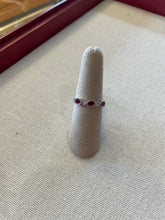 Load image into Gallery viewer, 14K White Gold Oval Ruby and Round Diamond Band