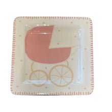 Load image into Gallery viewer, Girl Baby Carriage Square Plate