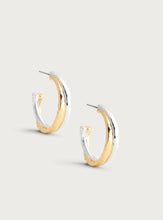 Load image into Gallery viewer, Farrier Mixed Metal Hoop Earrings
