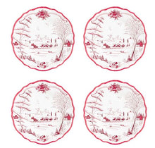 Load image into Gallery viewer, Country Estate Winter Frolic Melamine Dessert/Salad Plate Set/4