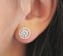 Load image into Gallery viewer, Crystal Round Stud Earrings
