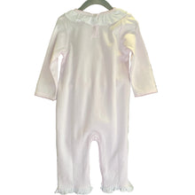 Load image into Gallery viewer, Pink/ White Striped Collared Romper