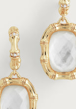 Load image into Gallery viewer, Bamboo Mother of Pearl Drop Earrings