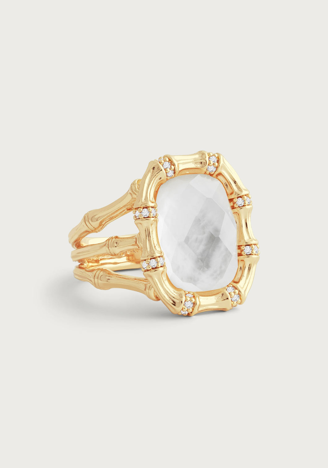 Bamboo Mother of Pearl Ring