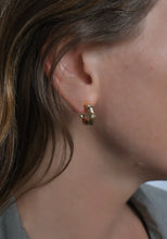 Load image into Gallery viewer, Bamboo Huggie Hoop Earrings