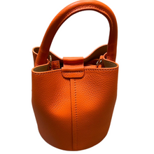 Load image into Gallery viewer, Italian Leather Small Bucket Handbag