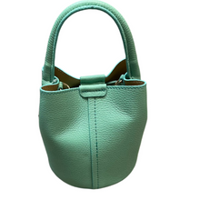 Load image into Gallery viewer, Italian Leather Small Bucket Handbag