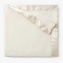 Load image into Gallery viewer, Satin Trim Flannel Fleece Blanket