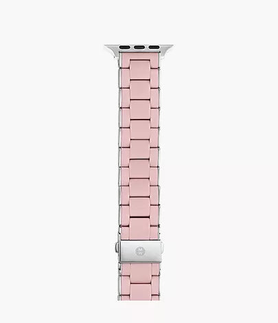 Barely Pink Silver Apple Watch Band