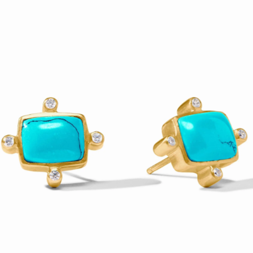 Clara Stud Gold, Cubic Zirconia main image 1