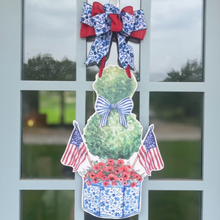 Load image into Gallery viewer, Red, White, & Bloom Door Hanger